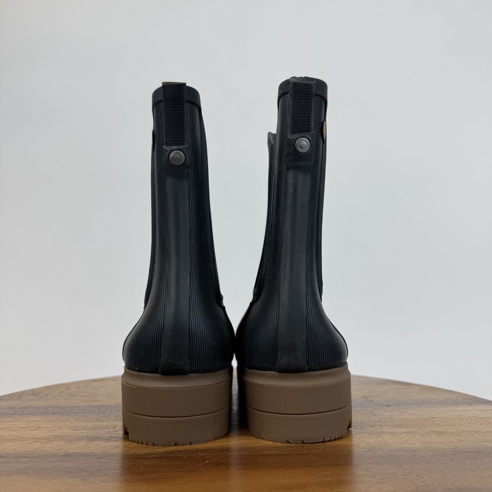 New Womens Bogs Holly Tall Chelsea Black Waterproof Rain Boots Size 8 M NWOB - Picture 6 of 8